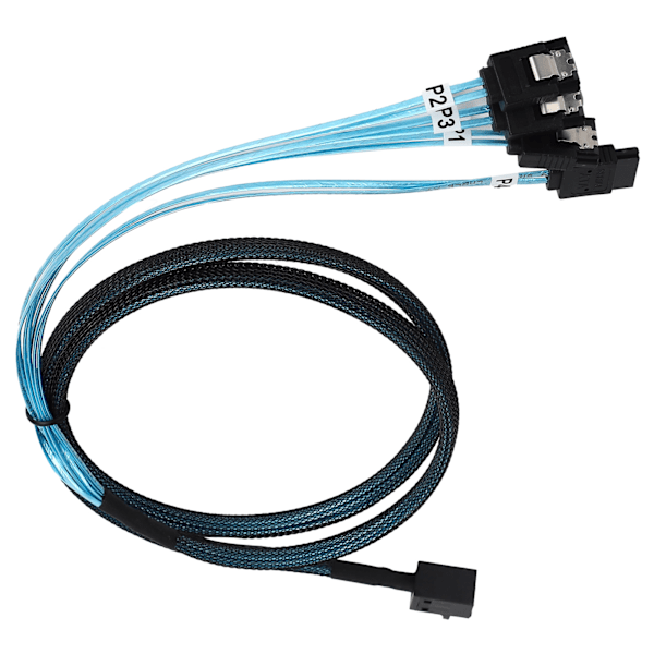 Mini SAS HD 12 Gt/s SFF-8643 - 4 SATA LSI-sovitinkortin kaapeli 1 m/1,1 jaardia punottua kuparia, vaihto