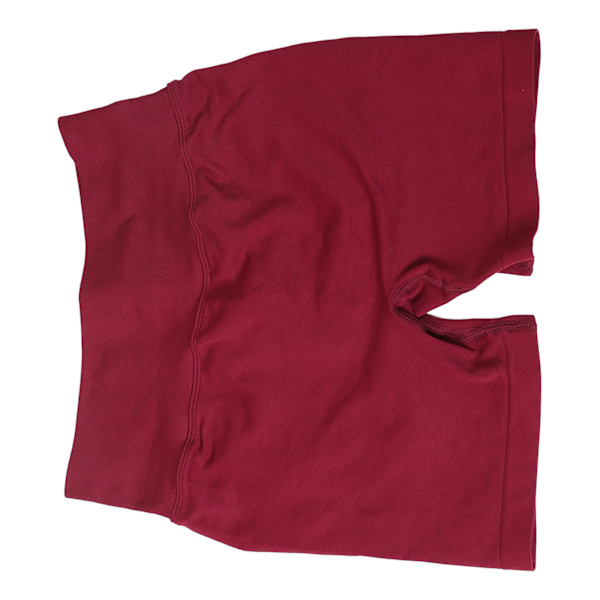 Kvinnor Yoga Shorts Vinröd Hög midja Elastisk Andas Snabbtork Rumplyft Träning Tighta shorts
