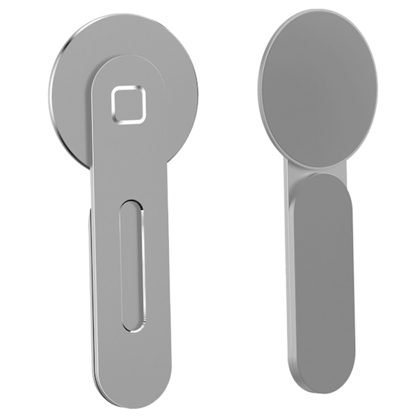 Magnetisk telefonhållare för bärbar dator för IOS Phone 12 13 Stark magnetisk kraft Aluminiumlegering Laptop sidomonterad telefonhållare Silver