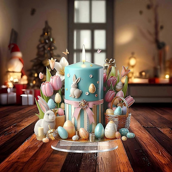 Påske Lys Flad Akryl Ornament