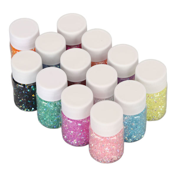 13 farver Nail Rhinestone DIY Farve Plating Process Farveægte spids Ryg Små Rhinestones til bryllupsborde Banketborde