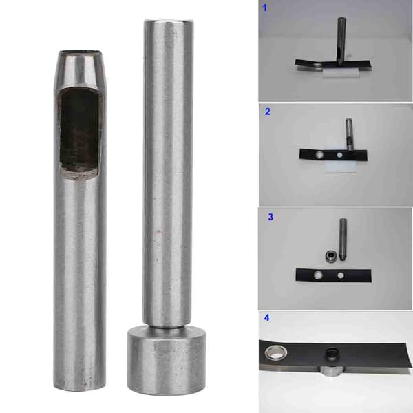 3 stk maljer hullstanse rund hull rustfritt stål stanseverktøysett for klespenner 11,5 mm