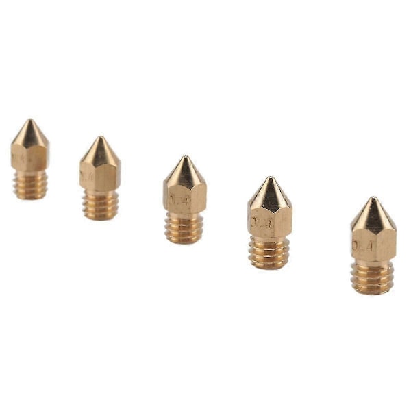 5-pack Lämplig kompatibel med M200 V2 Hot-End Extruderingsvärmemunstycke 0,4 mm H59 Mässingsmunstycke