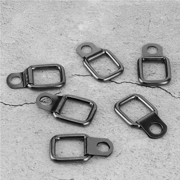 6 stk. surrings-D-ringe, foldbare udskiftningstilbehør, passer til Jeep Wrangler 2007-2017