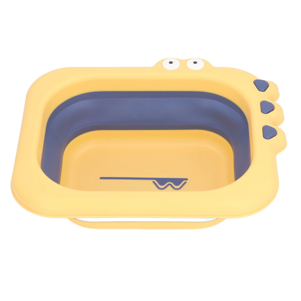 Rengjør Skyll Baby Bather Folding Multifunksjonell Bærbar Vask Spedbarn Liggende Bather for Gutt Jente Gul