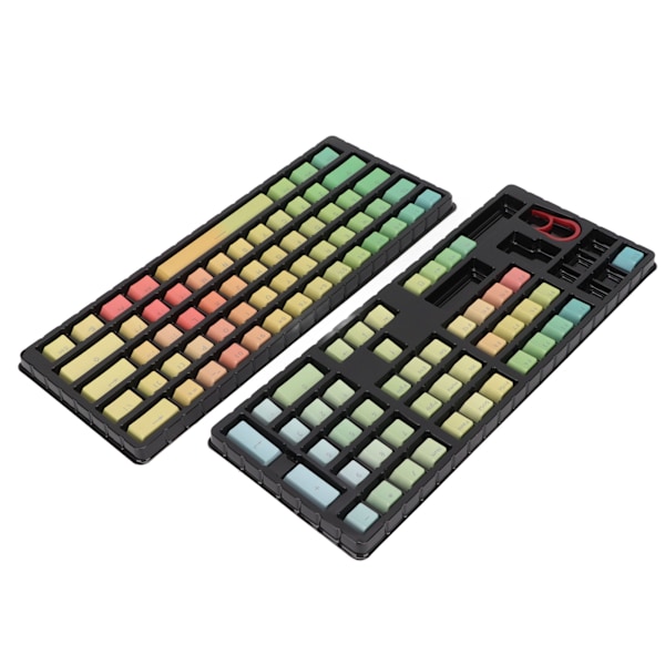 Keycaps PBT Translucent Sublimation Rainbow Gradient Mekanisk 108 Keycaps til 108/87/61 Key Keyboard Universal