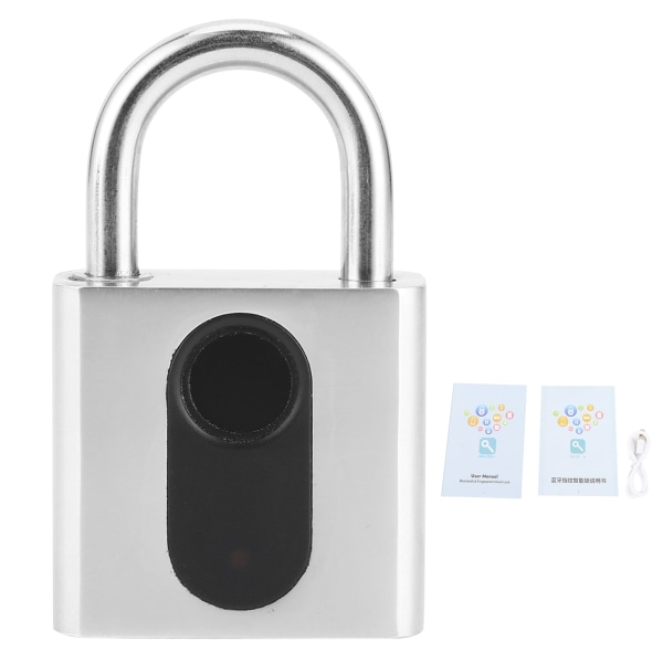 Smart hänglås Fingeravtryck Bluetooth APP-lås IP65 Vattentätt Stöldskydd för Fitness Cabinet Sovsal Lager