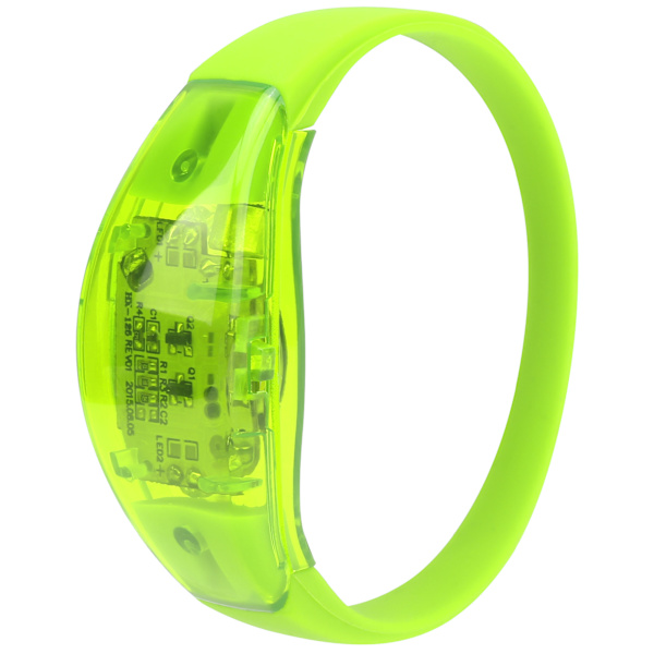 Night Running LED-armbånd Lydkontrol Lyser op Silikone Blinkende Armbånd til PartyGreen