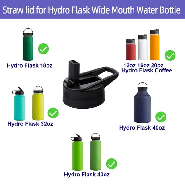 Sugerrørslåg Kompatibelt til Hydro Flask Bred Mund Vandflaske Flip Sugerrør Topperstatningslåg