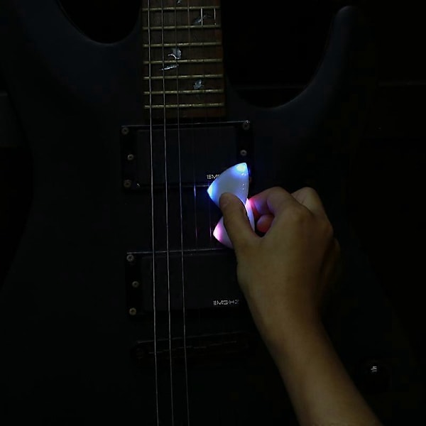 Gitarrplektrum - Den perfekta presenten för gitarrälskare - LED-lysande plektrum zd QE2024 Vit