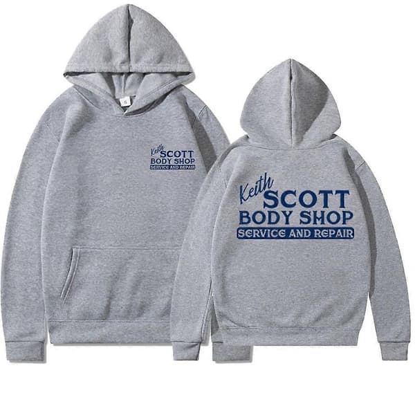 Keith Scott Body Shop Hettegenser One Tree Hill Hettegenser Ravens Basketball Genser 2-sidig Trykk Lucas Nathan Scott Hettegensere hvit white S