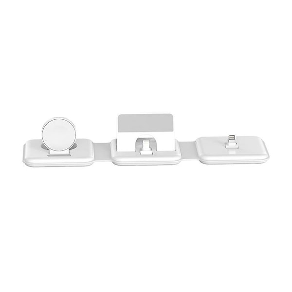 3-i-1 Trådlös Laddningsstation för iPhone/iWatch/AirPods - iPhone 13/12/11 (Pro, Pro Max)/XS Max/XR/XS/X/8(Plus), iWatch 7/6/SE