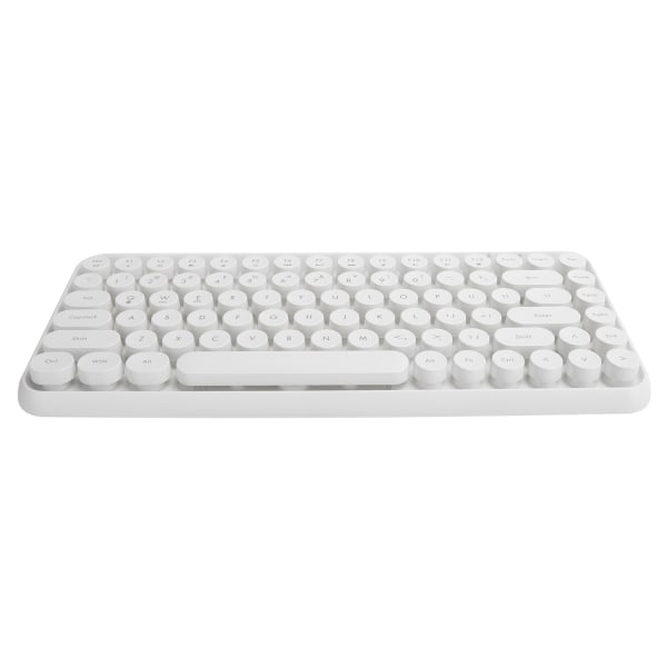 Ajazz Langaton Näppäimistö Bluetooth 84 Näppäimet Retro Pyöreä Näppäimistö Pelitoimistotarvikkeet 308IIvory White