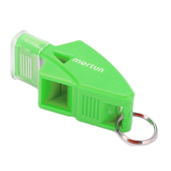 Whistle Plastic Crisp Sound Udendørs Whistle Basketball med Nøglebånd og Finger ClipGreen