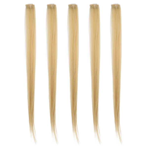 5kpl Clip in Hairpiece Värilliset suorat hiuspidennykset Clip Hiuslisäkkeet juhliin CosplayFlaxen