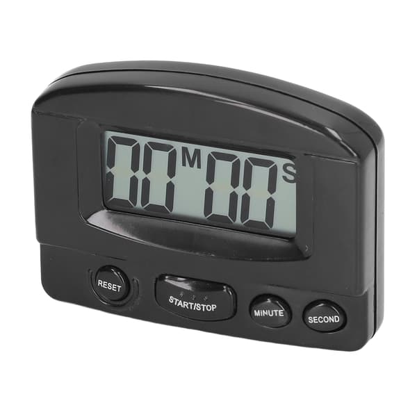 Kjøkken Digital Timer Nedtelling Klasserom Timer for Tidsstyring Studie Trening Ovn Matlaging Svart
