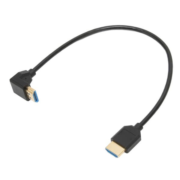 90 graders nedåtriktad HD Multimedia Interface-kabel 48 Gbps guldpläterad flexibel HD 8K HD Multimedia Interface-kabel för bärbara datorer