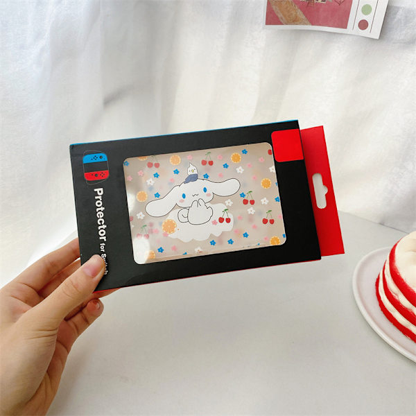 Skyddande spelskydd i tecknad serie genomskinlig delad fallskyddsskydd för Switch typ 4