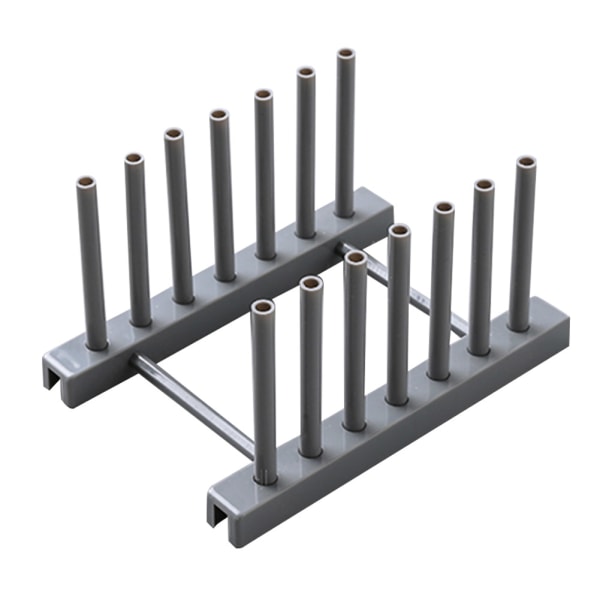 1 stk avtakbar tallerkenplate tørkestativ Dreneringsbrettstativholder for kjøkkenutstyr (grå)