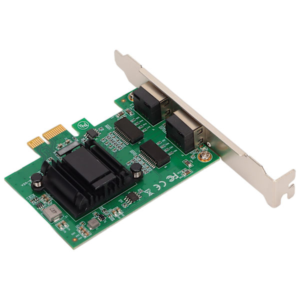 PCIE Ethernet-adapterkort 10/100/1000 Mbps Dual Port Ethernet-netværkskort med tynd beslag til Windows