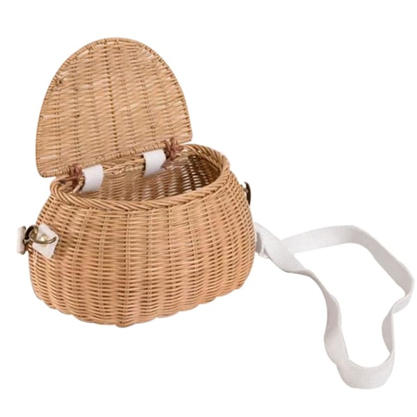 Kids Backpacks Portable Hand Woven Basket Handmade Woven Bike Basket Great for Camping Photography Posing Traveling