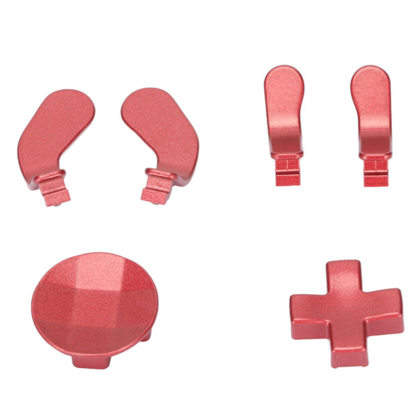 Rustfrit Stål Metal D-pads Paddles Erstatningscontroller Tilbehør til Xbox One Elite Series 2 Rød