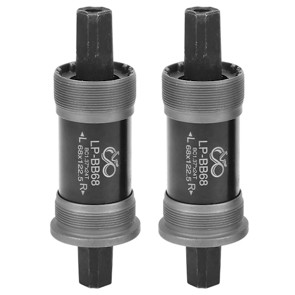 2Pcs Bike Left and Right Bottom Bracket Mountain Bike Square Hole Bottom Bracket Without Screws122.5MM