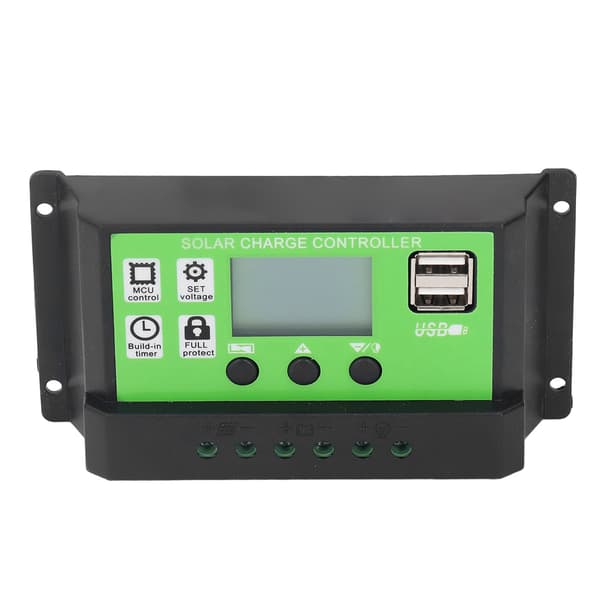 Justerbar parameter intelligent solpanelsladdningsregulator med LCD-display 12V 24V adaptiv 20A