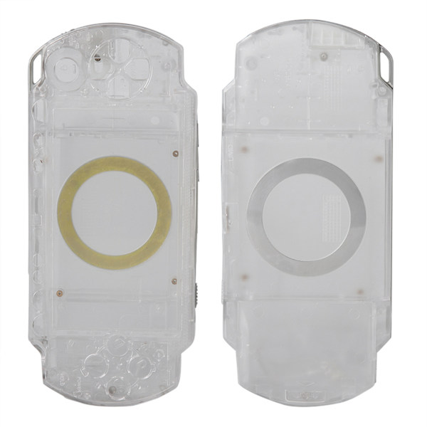 Fodralomslag Ersättning Full Shell Housing Set med Knappar Kit För PSP 1000 (Transparent)