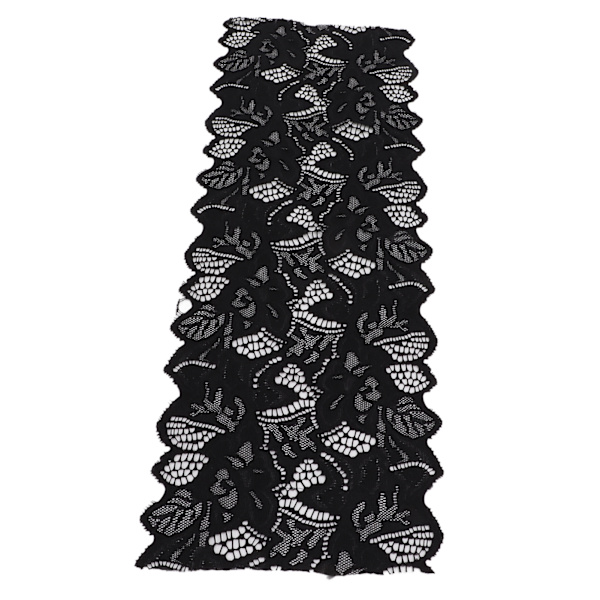 Spetsband DIY Bomulls Nät 16,5 cm Bredd 10 Yards Utsökt Spets Trim för Gardin Kläder Bordsduk Present DekorationSvart