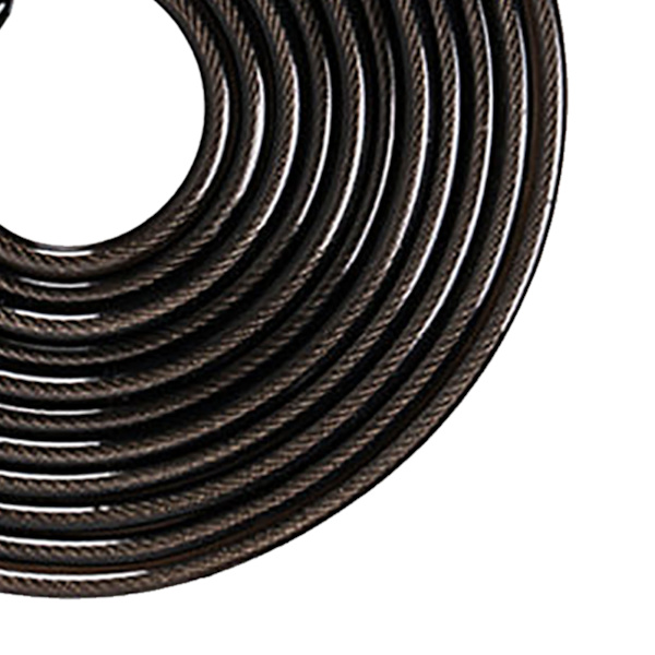 Springtov udskiftningswire 9,8ft sort stålkabel PVC-indpakket anti-sammenfiltring 4,5mm tyk til springtov