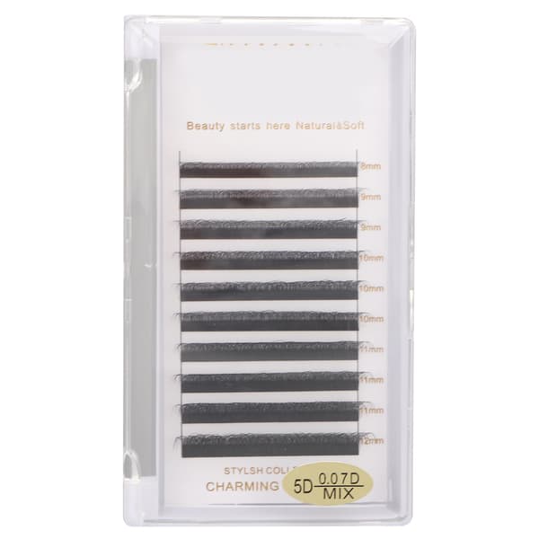 DIY Eyelash Extension 8-12mm Mix 10 rækker D Curl Tykke Fluffy Bløde 5D Lash Extension Clusters