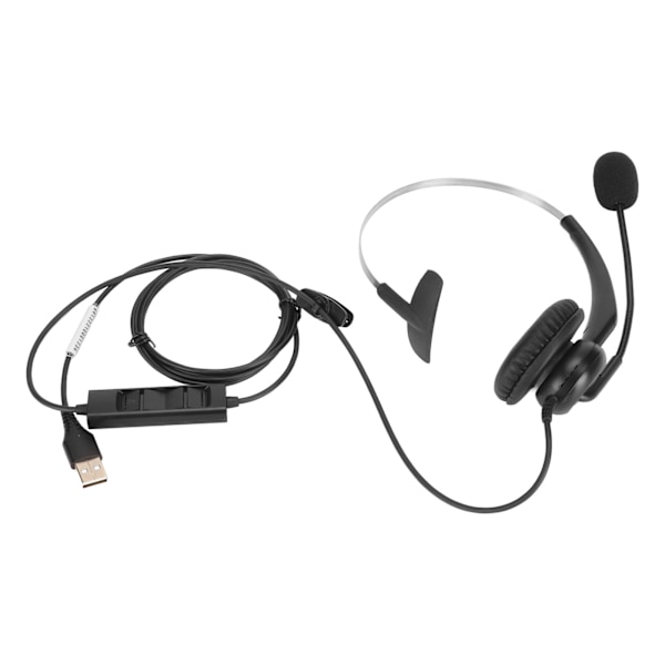 Enkel øre headset behagelig let støjreducerende kablet computer headset med mikrofon til call center kontor USB-port