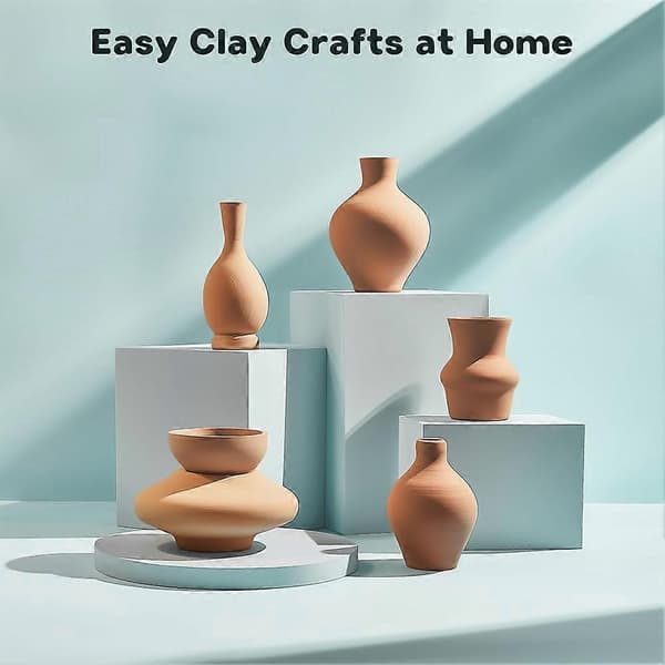 Mini Pottery Wheel Kit - Electric Clay Wheel with Foot Pedal, Adjustable Speed Ceramic Making Machine EU Plug