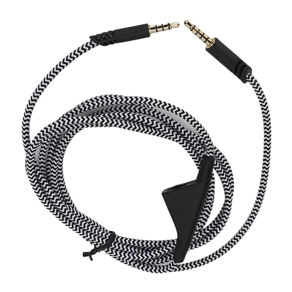Förlängningskabel för spelheadset, ersättningsflätad hörlursförlängningskabel med volymkontroll för Astro A10 A40 A40TR