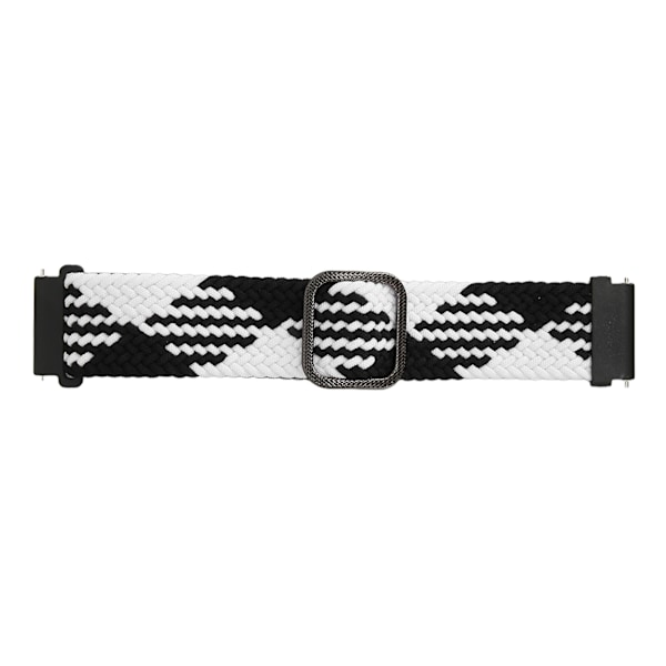 22mm Watch Strap Elastic Nylon Braided Adjustable Wrist Strap Wristband for Huawei Watch 3Black White