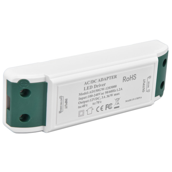 LED Power Driver 12V DC 36W 3A Constant Current Voltage Adapter LED Driver 100-240V