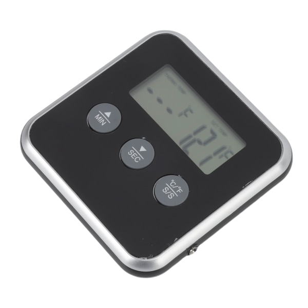 Madgrilltermometer LCD-display Langt probe 2 enheder Digitalt kødtermometer Timer til Kichen Industrial Grill
