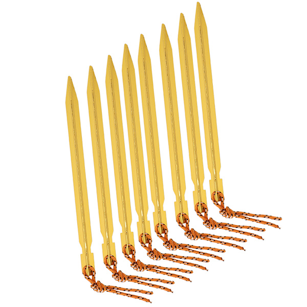 8 stk utendørs aluminiumlegering Trigone teltplugger tilbehør for campinggolden