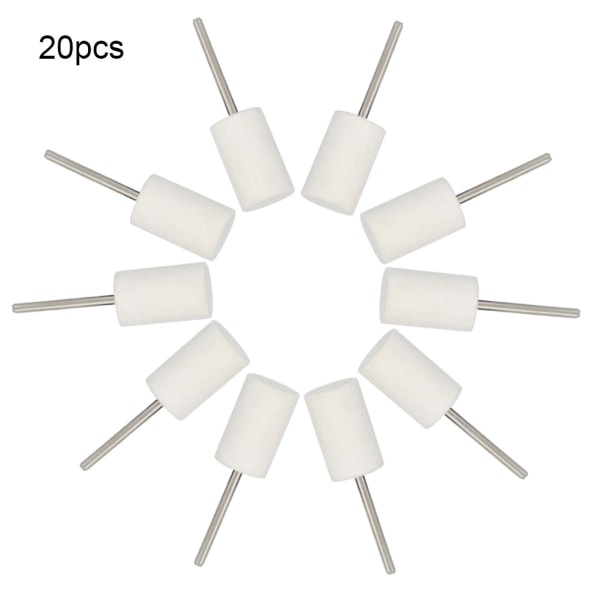 20 st 2,35 mm skaft Ull Polering Polerskiva Sliphuvud Smycken Polerverktyg Tillbehör