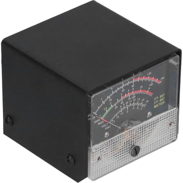 SWR ekstern effektmåler med metalhus til FT-857 og FT-897, elektronisk display, sort panel