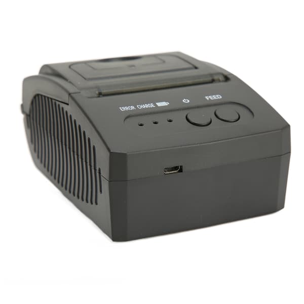 Termisk printer bærbar 58 mm papirbredde 2000mAh genopladelig termisk etiketprinter 100 til 240V EU-stik