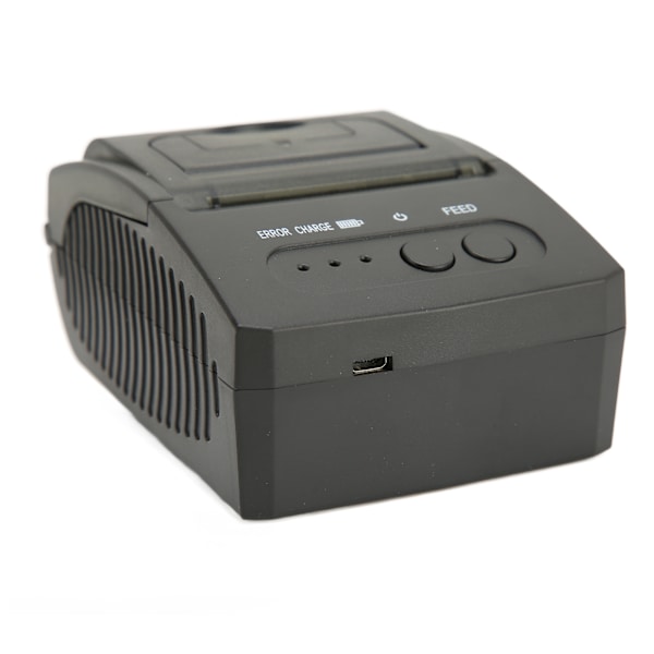 Termisk printer bærbar 58mm papirbredde 2000mAh genopladelig termisk etiketprinter 100 til 240V EU-stik