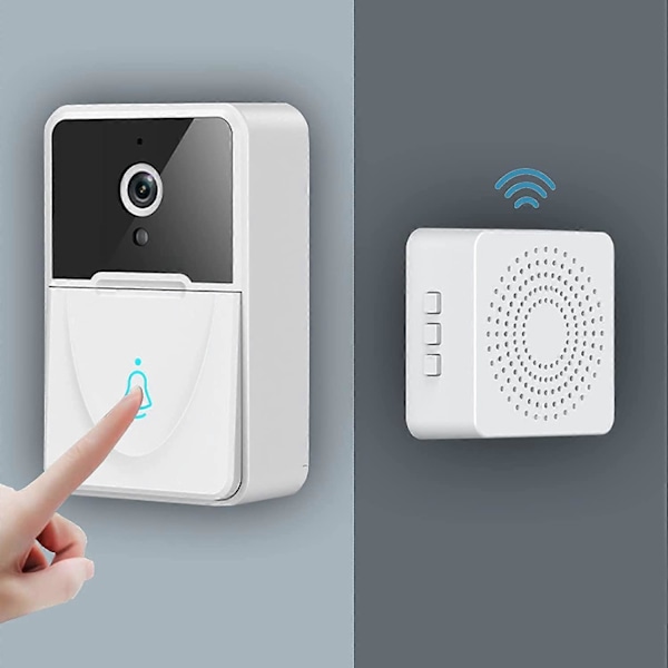 Smart Trådløs Fjernbetjent Video Dørklokke, Smart Video Dørklokke Home Intercom HD Nattesyn WiFi Smart Auto Lagring Sikkerhedsdør Dørklokke Kan Tovejs Opkald