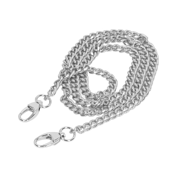 8 stk 1m aluminium kantkjede rustfritt tvinnede ledd oval spenne veskekjede for DIY halskjede armbånd smykkeproduksjon sølv