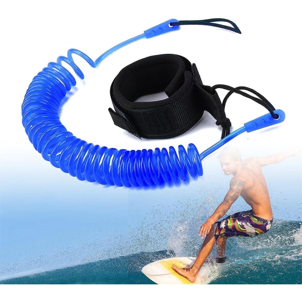 10-fots uttrekkbar blå padlebånd for Stand Up Paddle Board og kajakk