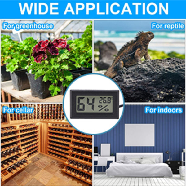 Mini LCD termometer Hygrometer med extern sond
