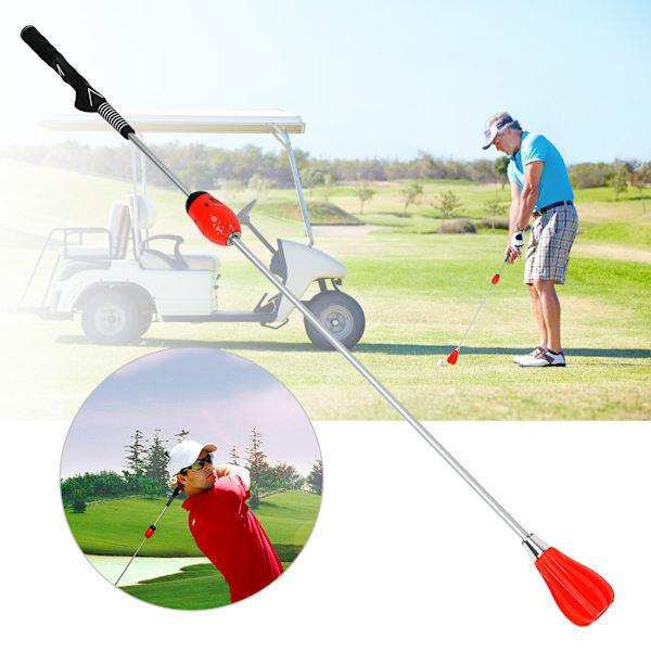 Urheilugolfin svingin harjoitteluväline, lämmittelytikku, säädettävä voima aikuisille harjoitteluun (punainen)