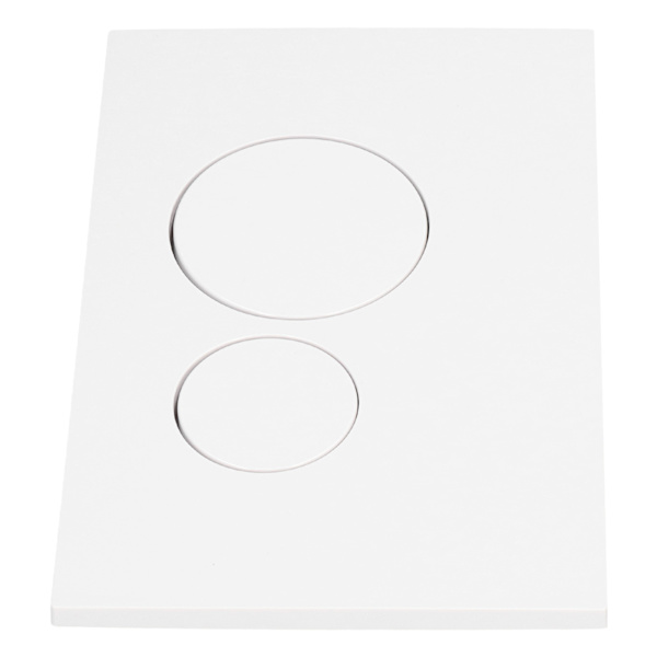 Toalett Vatten Tank Panel Vit ABS Fyrkantig Rund Knapp Dubbelspolning Panel med Dolda Kolumner