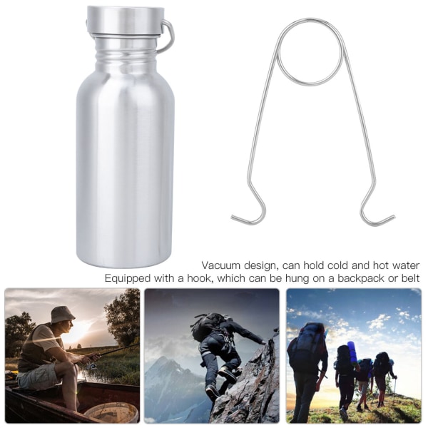 Vandflaske i rustfrit stål Vakuumisolerede drikkeflasker til udendørs overlevelse (750 ml)